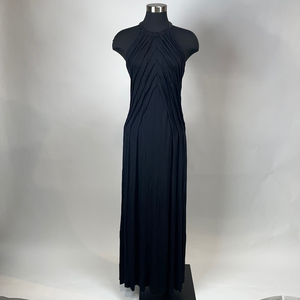 Free People, black rayon/viscose maxi dress